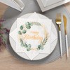 Focenat Happy Birthday Napkins, 40 Pcs Green Eucalyptus Decoration Napkins,