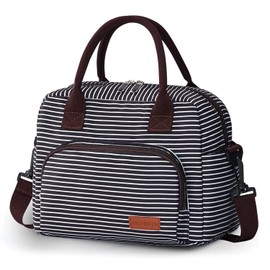 Bolsa de Almuerzo Térmica Gran Capacidad Lonchera de Hombro - Mujer Loncheras Tela Oxford Impermeable Prueba de Goteo, Función de Aislamiento para Oficina, Picnics, Trabajo, Camping (Cebra)