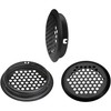 12 PCS Round Louver Grill Cover Air Vents (Black)