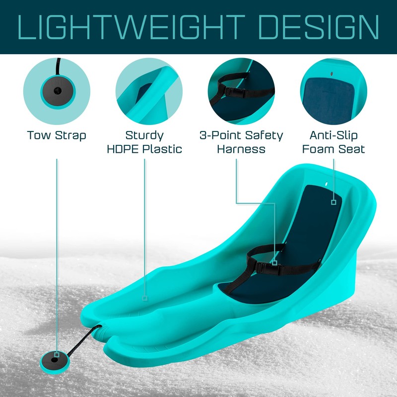 Gizmo Riders Baby Rider, Toddler Sled - 3-Point Harness, Anti-Slip