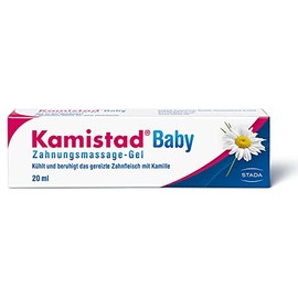 Kamistad Baby Teething Massage Gel - Relieves baby's teething discomfort when first teeth passes, soothes irritated gums, 1 x 20ml