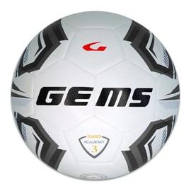 GEMS UN07-0310 OLIMPIC Academy Football, Football, Futsal, White/Black, Size 3