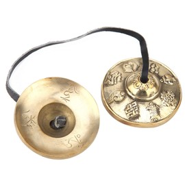 Tibetan Meditation Bell Buddhist Temple Sonor Brass Hand Carved Tibetan Meditation Bell Handmade 6.5cm
