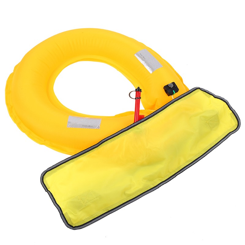 Adjustable Inflatable Life Jacket Belt With Reflective Tapes and Whistle(Yellow)