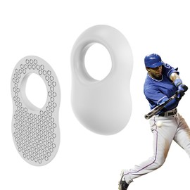2 Pack Batter's Thumb Guard for Pro Batters, Hitter Training Aid, Thumb Guard & Batting Grip Baseball Accessories, Reduce Bat Sting - White