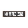 No Wake Zone Metal Street Sign Plaque