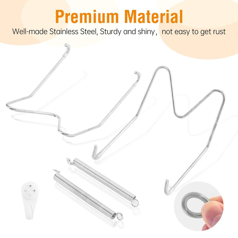 Plate Hangers for Wall for 10-16 inch, 2 Pack, Silver