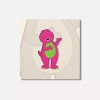 Unbranded Barney Cartoon 4'' X 4'' Square Wooden Coaster