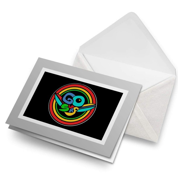 Greeting Cards Gray (Insert) - Colorful Go Surfboard Sign Surf