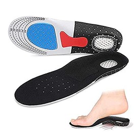 Insole, Shock Absorption, Breathable, Deodorizing, Antibacterial, Flat Feet, Human Body, 3D, Memory Foam, Cushion, Arch Support, Reduces Fatigue, Sports, Work, For Standing, Sneakers, Boots, Shoe Care, L (10.0 - 11.0 inches (25.5 - 28 cm), 2 Pairs)
