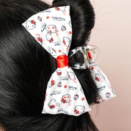 Kitty Kitten & My-Meloday Claw Hair Clips - Bow Big Hair Clips for Women, Large Bow Clips for Thick & Thin Hair, Kawaii Ribbon Hair Clip, Bowknot Design (Kitty Kitten)