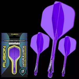 Winmau Fusion Integrated Flight & Shaft #2 Shape - Medium - Purple - Purple, Medium (34mm in length excluding thread), Polycarbonate