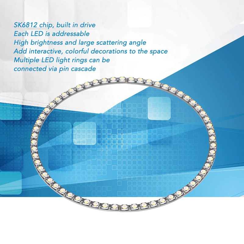 60 Bits LED Ring Light Full Color Individually Addressable SK6812