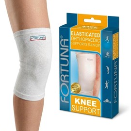 Fortuna Elasticated Knee Support Brace – Compression Sleeve for Arthritis, Joint Pain, Ligament Damage & Sports Injury Recovery – Flexible Knee Brace for Men & Women (Small)
