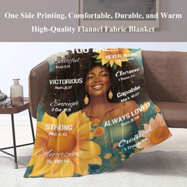 Naniopick Christian Throw Blanket Religious Gifts for Women, 340GSM Bible Verse Themed Gifts for Women,50"x60"Christmas Birthday Gifts for Girls, Inspirational Throw Decor for Bedroom Couch