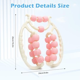 Wapasezyar Leg Muscle Massager, Legs Cellulite Roller Massager Relaxer Roller with 20 Wheels, Promotes Blood Circulation Massage Roller, Suitable for Foot Arm Massage, Golfers, Elbows, Calf