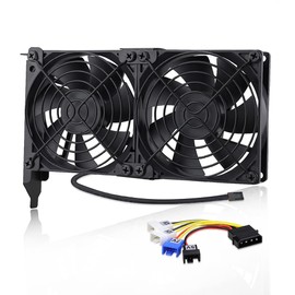 GDSTIME GPU Fan 2 x 92 mm PCI Fan Graphics Card Fan PCI Cooling Fan VGA Fan 3 Pin 4 Pin Supports 5 V 7 V 12 V for Motherboard Computer Audio Video