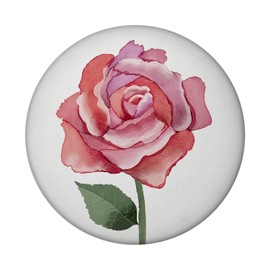 Rose Magnet with Bottle Opener Round Pink Floral Blossoms Mothers and Grandparents