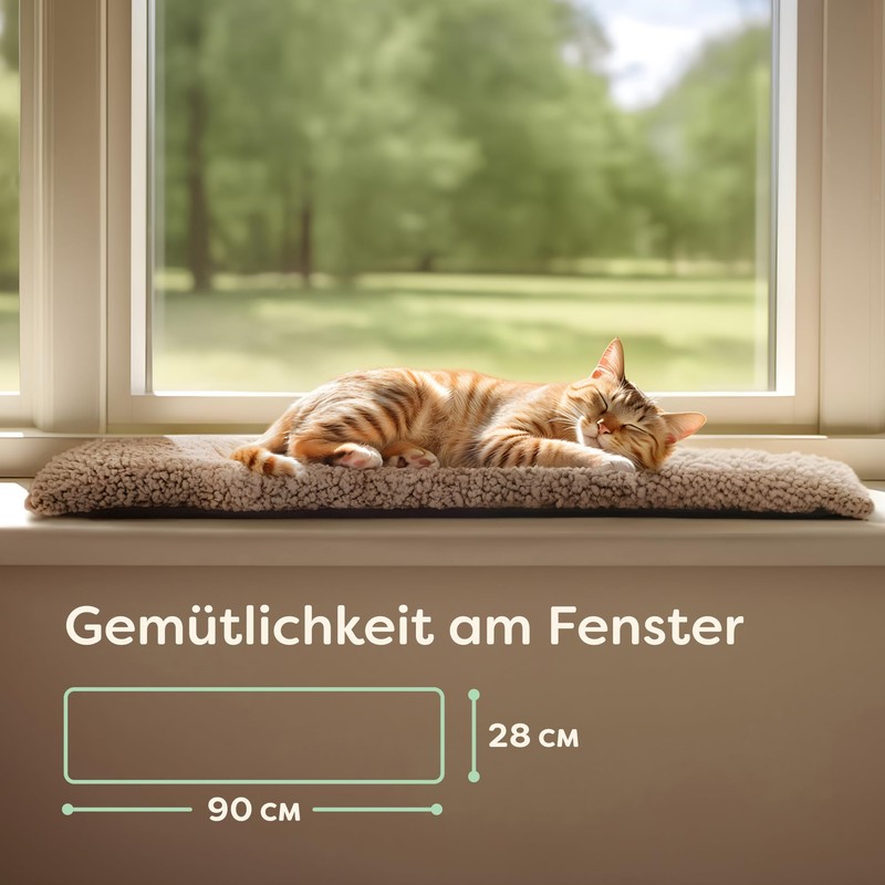 Cat Window Lounger Window Sill Non-Slip - Self-Warming Cat Mat