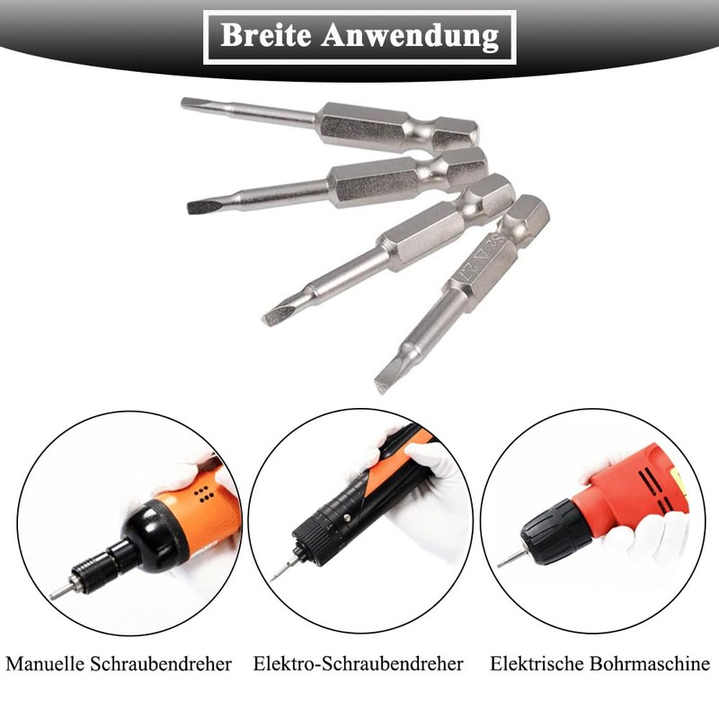 Teocpai 6 Pieces Triangle Screwdriver Bits, 50 mm Magnetic Triangle