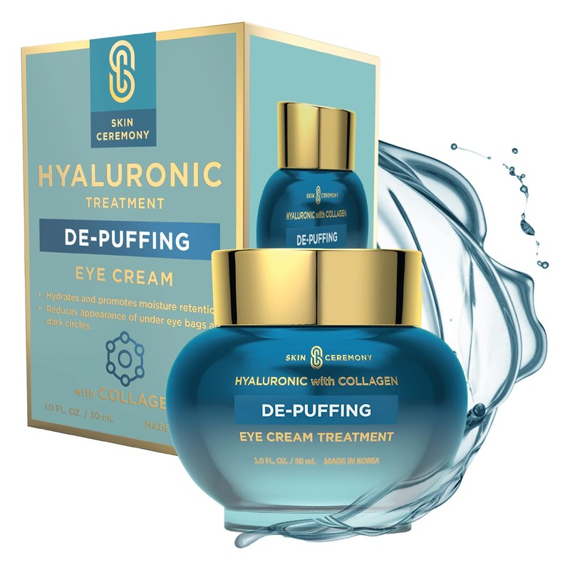 Crema antihinchazón para ojos con ácido hialurónico y colágeno: hidrata