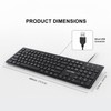 MIKUSO Arabic English Keyboard,Wired Keyboard Not Fading Bilingual Letters