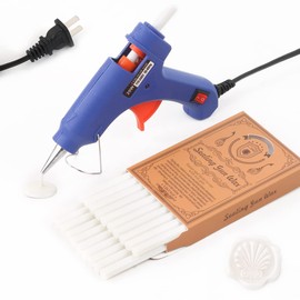 Wax Seal Kits, Wasole 20Pcs Pearl White Sealing Wax Sticks with 1 Pieces Glue Gun Set for Wax Seal Stamp, Great for Wedding Invitations, Birthday Cards, Envelopes, Gift Wrapping (Pearl White)