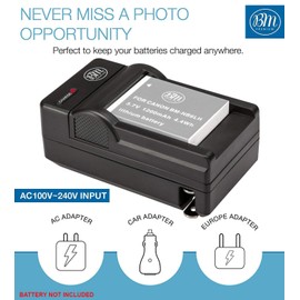 BM NB-6L Battery Charger for Canon PowerShot S120, SX170 is, SX260 HS, SX280 HS, SX500 is, SX510 HS, SX530 HS, SX540 HS, SX600 HS, SX610 HS, SX700 HS, SX710 HS, ELPH 500 HS, D10, D20, D30 Cameras