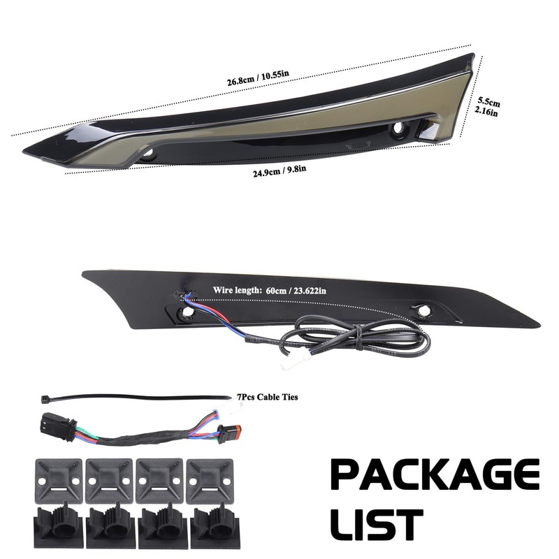 FACAILAHA Windshield Trim Light Fairing Accent LED Turn Signals Motorcycle