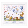 Vervaco Birth Record New Arrival Counted Cross Stitch Kit, Multi-Colour