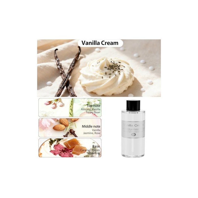 Car Air Freshener Refill Oil 2 Pack, Vanilla Cream 3.5oz