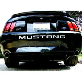 KKtrim Fit Ford Mustang 1999 00 01 02 03 2004 REAR BUMPER Brushed Aluminum ABS  Letters