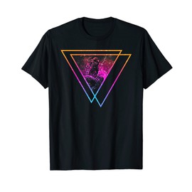 Funky Astronaut Space Galaxy Geometric Geometry Triangle T-Shirt