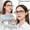 MARE AZZURO Large Square Reading Glasses +3.00 Women Lightweight Readers