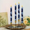 6pcs 9.5 Inch Starry Sky LED Taper Candles Battery Operated