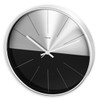 Hama Wall Clock Sardinia, silent, Analog., Ø 30 cm, Black/silver