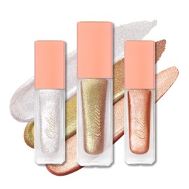 Oulac Liquid Glitter Eyeshadow Liquid Shimmer Eyeshadow Liquid Eyeliner Non-sticky One-Swipe Coverage with Quick-Drying Crease-resistant Formula Set 2