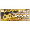 D.I.D 420D-098RB Motorcycle Chain with Clip Joint, Gold and Black