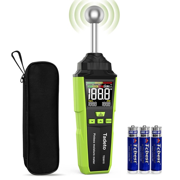 Moisture Meter, Non-Destructive Measurement Moisture Meter with Colour LCD and