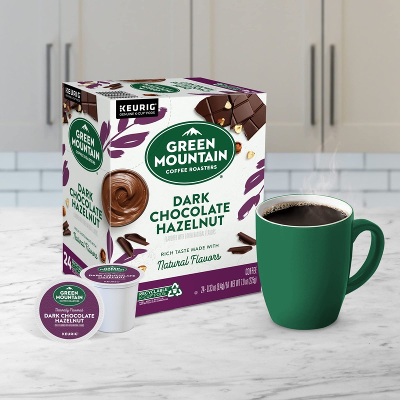 Green Mountain Coffee Roasters Dark Chocolate Hazelnut Coffee, Keurig Single