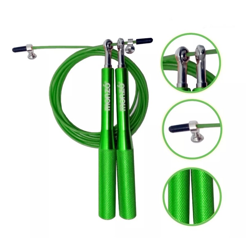 Monzó Cuerda Saltar Aluminio Box, Crossfit, Ultra Rapida , Negra