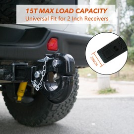 BHock Auto Heavy-Duty Pintle Hitch for 2 Inch Receiver, 33,000 lbs Towing Capacity, Pintle Trailer Hitch with 1 Hitch Pin Lock, Flexible Hook & High-Strength Carbon Steel Design, Fit for Trucks, SUVs