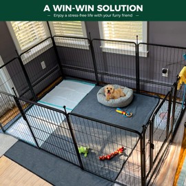 FXW FXW Rollick Dog Playpen for Indoor, Yard, RV CampingPatented, 32 inch 8 Panels for Small and Medium Dogs
