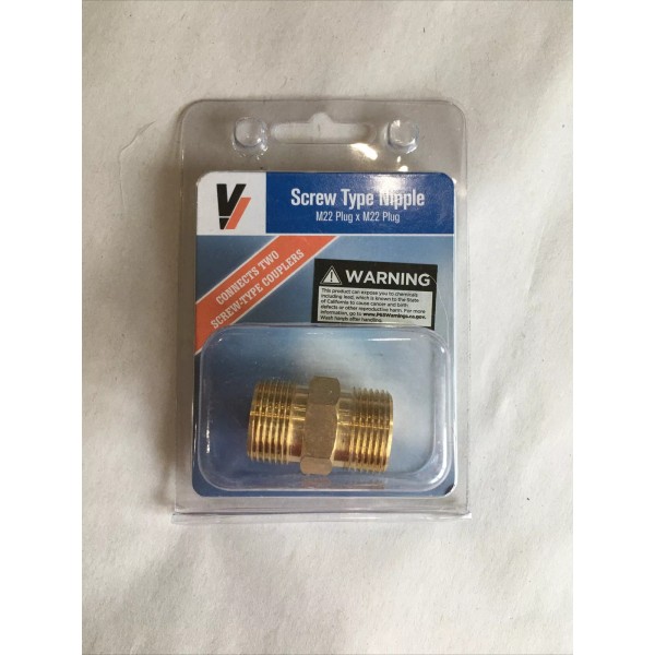 VI M22 Plug To M22 Plug Screw Type Hose Joiner