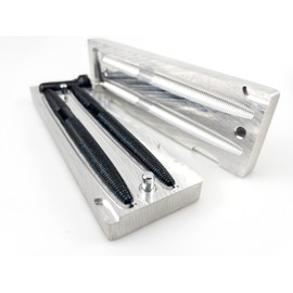 Premium Soft Plastiс Mold Lure Making Injection Molds Fishing Lures Two Cavity Yama Senko 5'' Aluminium