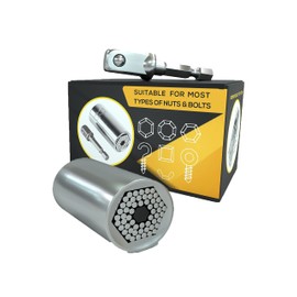 AX Tool, Multitool, Gifts for Men, Dad Gift, (7 mm - 19 mm, 1/4 inch - 3/4 inch) Tool for Men, Gift, Gadget, Socket Wrench for Nut & Cordless Screwdriver, Craftsman, Multifunctional Tool