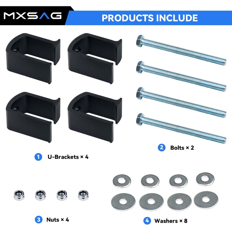 MXSAG New Pack of 4 Heavy Duty Aluminum Alloy Truck