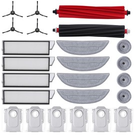 Copeeanzy 23 Pack Accessories Kit Compatible with Roborock S8 Max/MaxV Ultra Robot,1 x Main Brush, 4 x Side Brushes, 4 x Filters, 4 x Mops, 6 x Dust Bags, 4 x Edge Mop for Roborock S8 MaxV Ultra