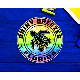 Briny Breezes Florida Beach Sticker Decal 3" Vinyl