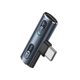 SinLoon USB C 2 in1 Headphone Adapter USB3.2 100W PD Fast Charge + Audio + 10Gbps Fast Data Transfer USB C to Type-C Audio Adapter Compatible with Laptops，MacBook，Tablets-Gray